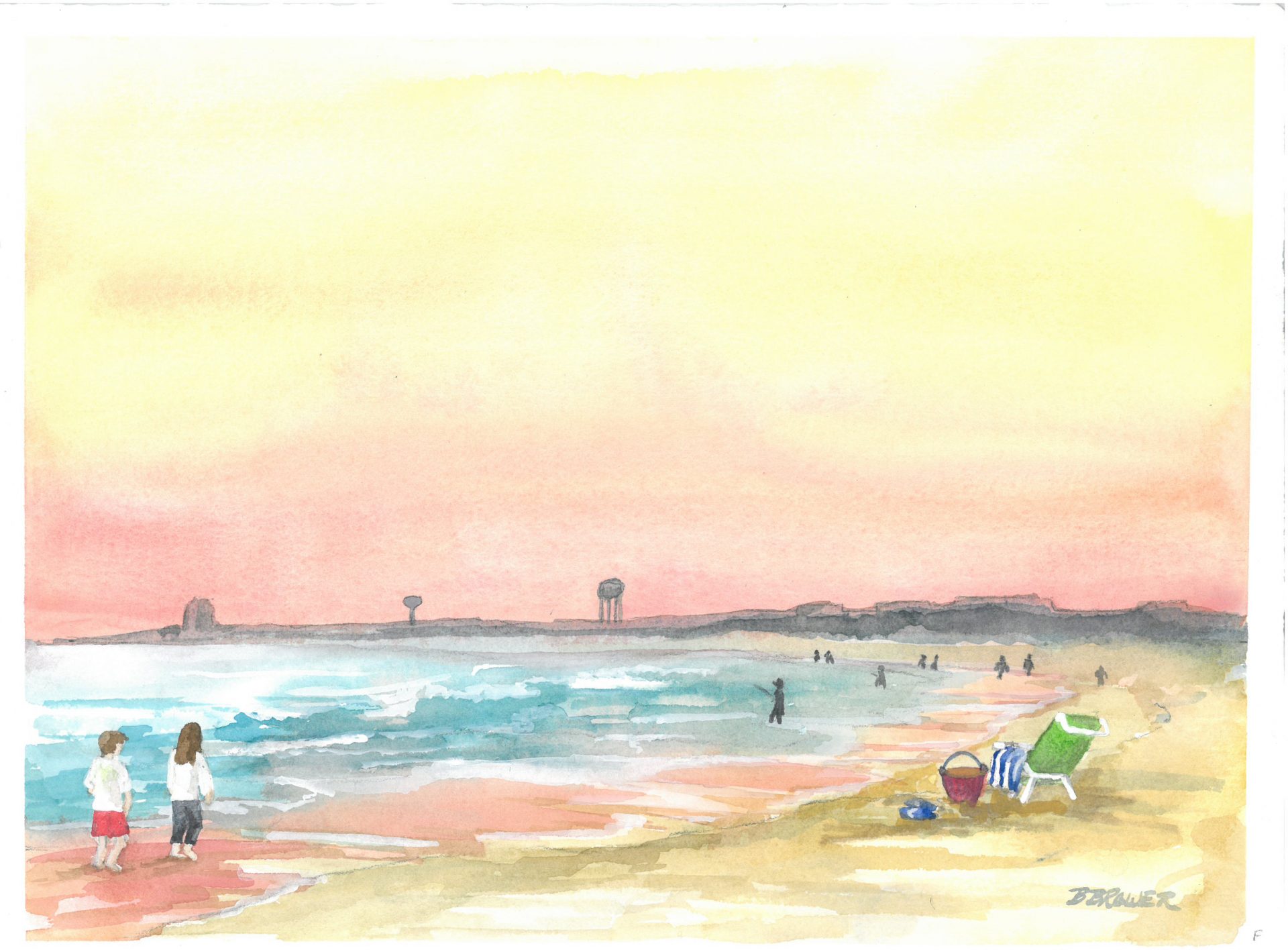 Beauty of Watercolor  Beach Sunset  VisArts