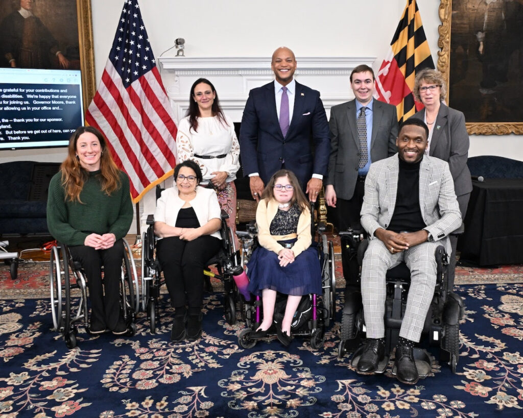 Justin Valenti and Governor Moore at Disability Awards