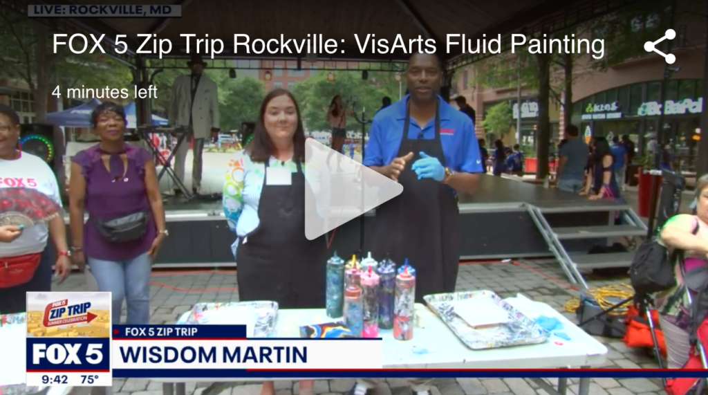 Fox 5 DC's Zip Trip to Rockville Town Square: Instructor Ellen Lafferty Demonstrates Fluid Painting