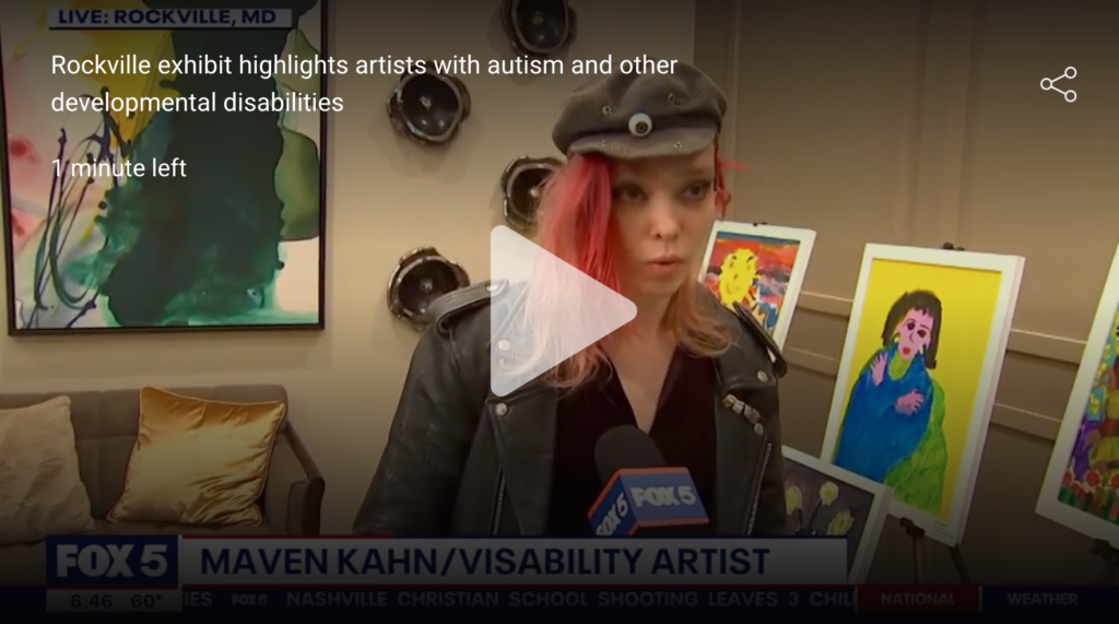 Fox 5 DC Interviews VisAbility Art Lab Artist Maven Kahn