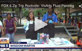 Fox 5 DC's Zip Trip to Rockville Town Square: Instructor Ellen Lafferty Demonstrates Fluid Painting