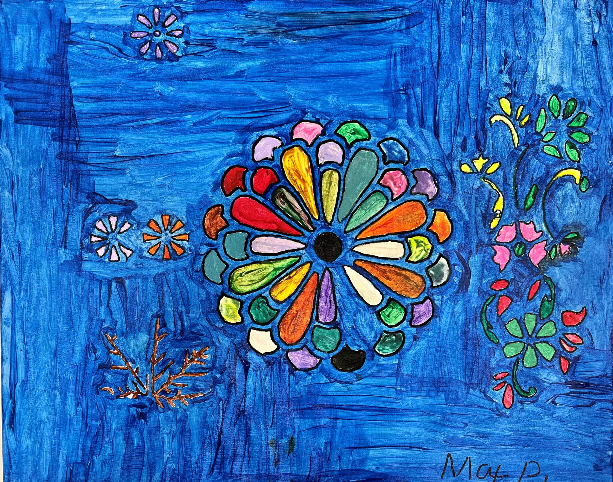 VisAbility Art Lab Holiday Open Studio - Max Poznerzon, Flowers with Different Colors, 2022